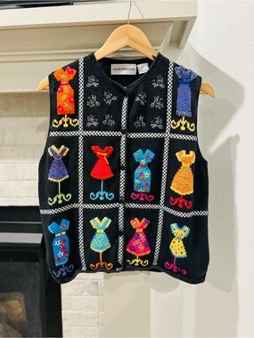 Vintage Sharon Young Colorful Sweater Sweater